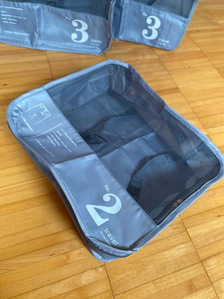 Organizer da viaggio 8 pezzi grigio! #301-8