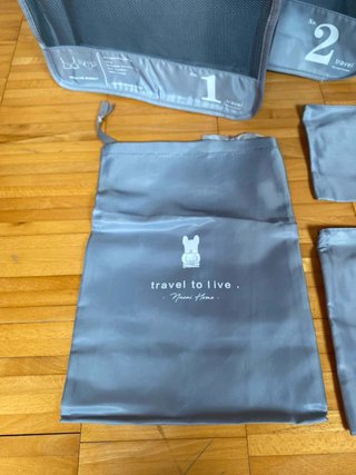 Organizer da viaggio 8 pezzi grigio! #301-8