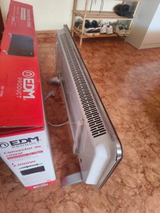 Convector Cristal EDM Negro 2000W
