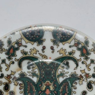 Piattino porcellana con decoro floreale giapponese