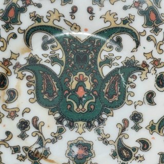 Piattino porcellana con decoro floreale giapponese