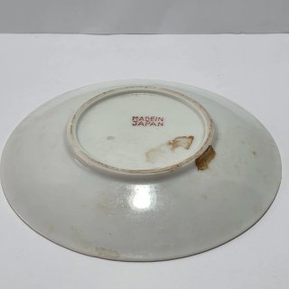 Piattino porcellana con decoro floreale giapponese