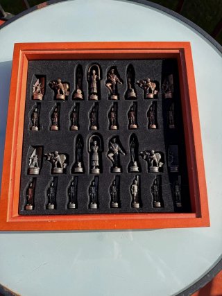 Ajedrez Vasco Antiguo de Colección Metal