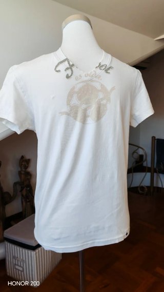 T-shirt Calvin Klein uomo bianca stampa