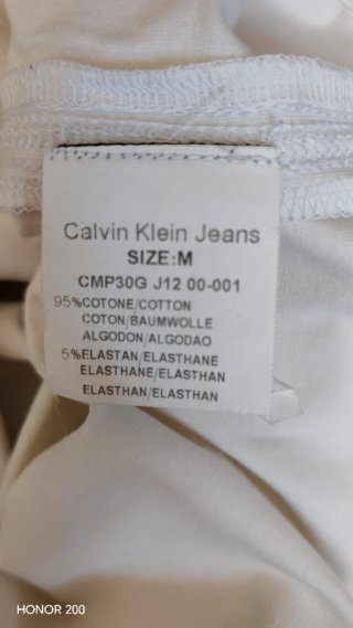 T-shirt Calvin Klein uomo bianca stampa