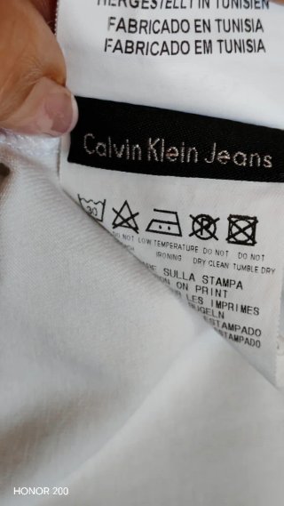 T-shirt Calvin Klein uomo bianca stampa