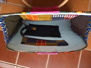 Bolso étnico multicolor de inspiración africana