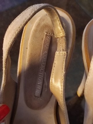 Zapatos Zara Beige Tacón Plataforma