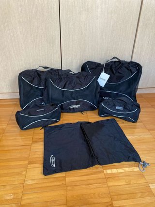 Organizer da viaggio nero - 6 pezzi #467-15