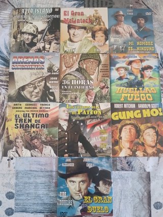 Pack 10 Películas DVD Clásicas Guerra y Western