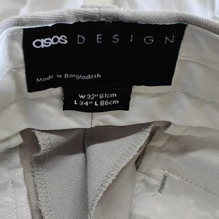 Set pantaloni classici beige e blu