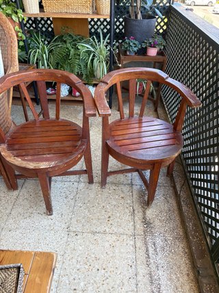 2 Sedie in Legno Massiccio per Esterno