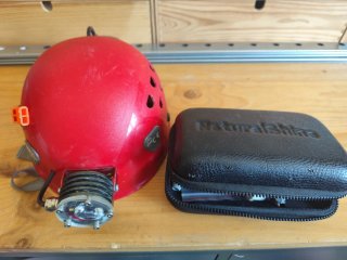 Casco de espeleología Petzl ecrin roc rojo