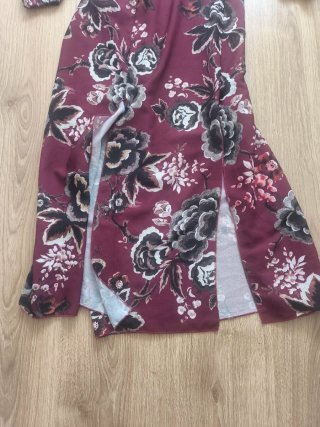 Vestido largo estampado floral