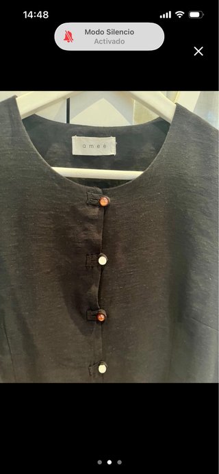 Top lino Amée negro
