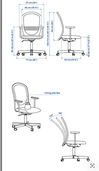 Silla de oficina Ikea FLINTAN beige