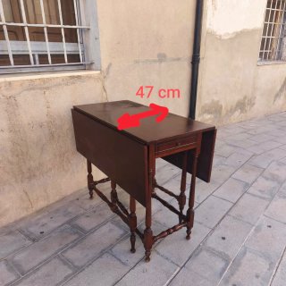 Mesa antigua inglesa abatible de madera castellana