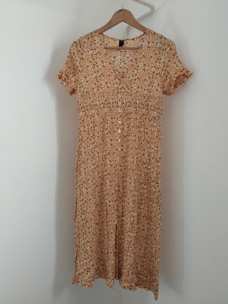 Vestido midi estampado flores verano talla S Shein