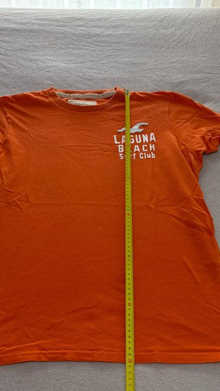 Camiseta Hollister Naranja Surf Club muy buena