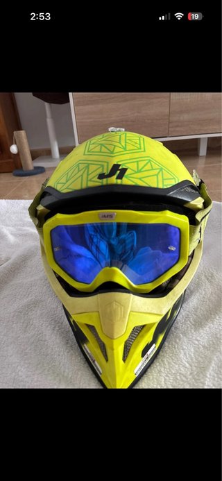 Casco Moto Enduro/Motocross Amarillo