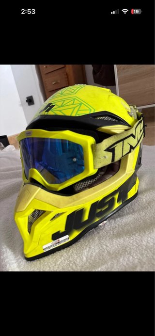 Casco Moto Enduro/Motocross Amarillo