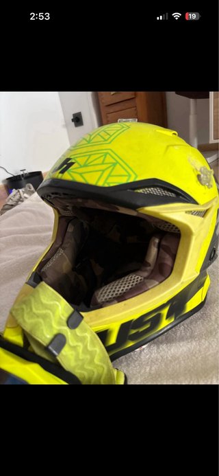 Casco Moto Enduro/Motocross Amarillo