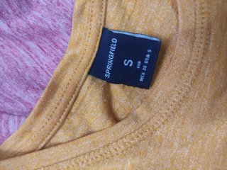 Lote 2 Camisetas Springfield Morada y Mostaza