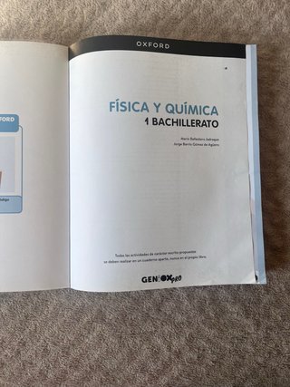 Libro Física y Química 1º Bachillerato Oxford