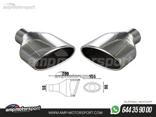 KIT COLAS DE ESCAPE TIPO RS4 / RS6 IZQUIERDA Y DERECHA