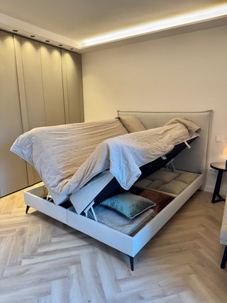 Cama doble 1,60m con somier y topper