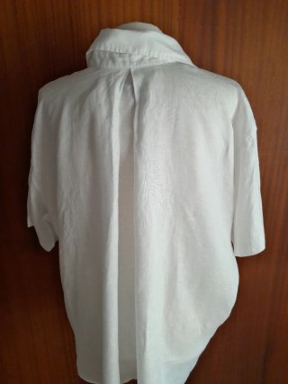 Camisa de lino blanca mujer