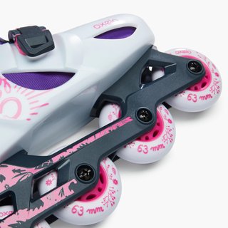Patines Línea Niños Oxelo Ajustable 3 tallas Play 5 gris