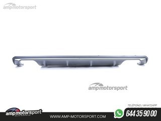 DIFUSOR TRASERO DOBLE IMPRIMADO PARA AUDI A3 8V SEDAN/CABRIO 2012-2016