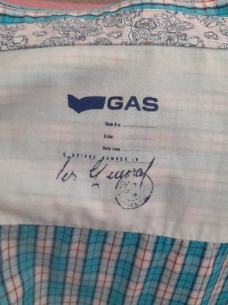 Camisa GAS manga larga cuadros hombre