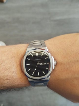 Reloj Seiko Mod Nautilus Negro 42mm