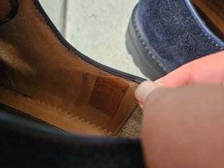 Scarpe uomo Daytona blu scamosciate in pelle