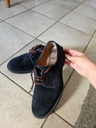 Scarpe uomo Daytona blu scamosciate in pelle