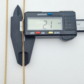 Cadena de Oro Maciza 18K, Cubana fina, 10gr, 56cm