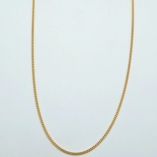 Cadena de Oro Maciza 18K, Cubana fina, 10gr, 56cm