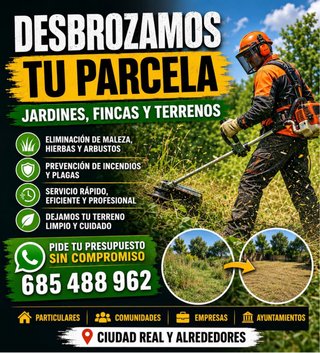 Desbroce de jardines y terrenos | Ciudad Real