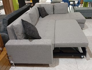 Sofá Cama· "Febe" Tela, Chaiselong, Arcón. OFERTA!