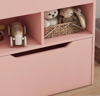 Estantería infantil rosa - Librero con cajón