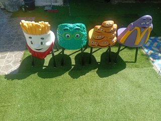 Juego 4 Sillas Vintage McDonald's