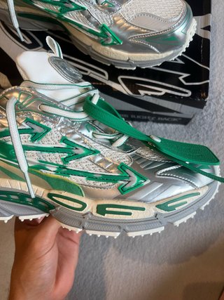 Zapatillas Off-White Verde/Plata