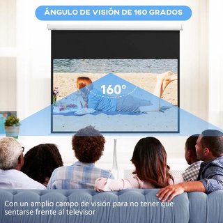 Pantalla de Proyección Portátil 80 Pulgadas Blanco