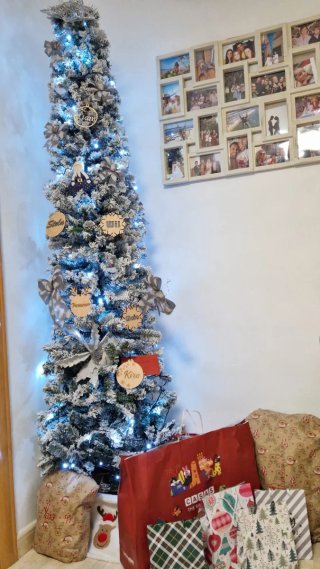 Albero di Natale bianco e verde
