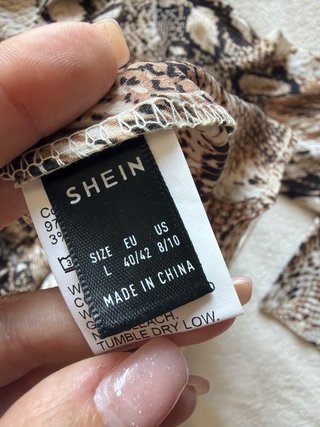 Abito pitonato beige e marrone