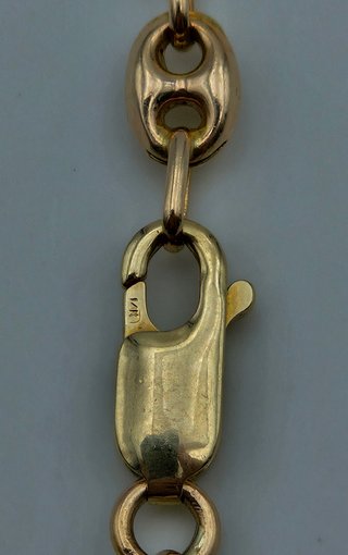 Cadena Oro Rosa 14K Calabrote 12,6gr 52cm