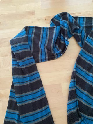 Sciarpa bimbo righe blu e nere