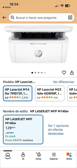Impresora HP LaserJet M140w